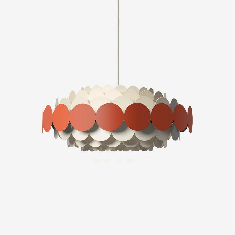 suspension lumineuse moderne blanc bleu vert orange circulaire géométrique opaque scandinave