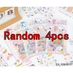 sticker snoopy coloré mignon personnages dessins animés blanc bleu rose jaune vert orange rouge