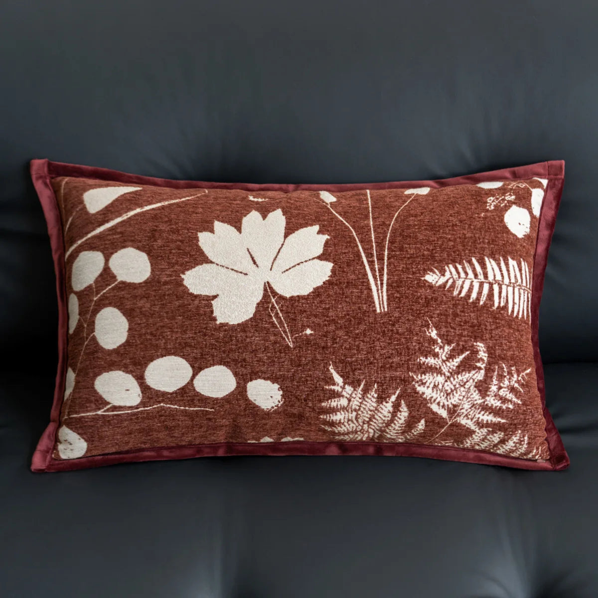 housse coussin polyester géométrique chevaux marron blanc moderne décoration intérieure nordique fixations