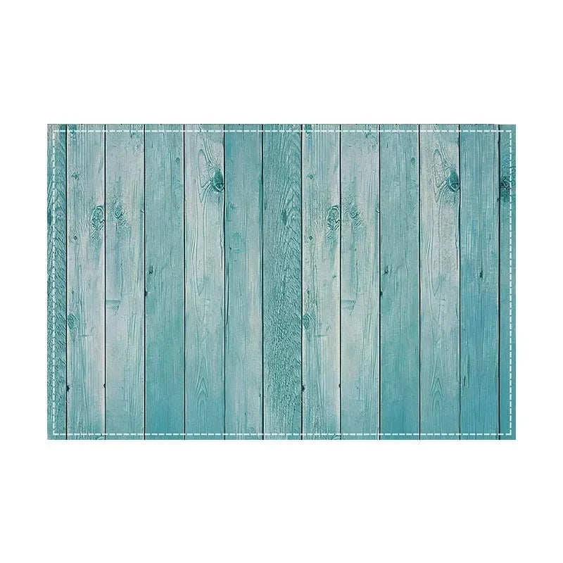 tapis table lin fleurs motifs géométriques rustique naturel 45x30cmversible écologique