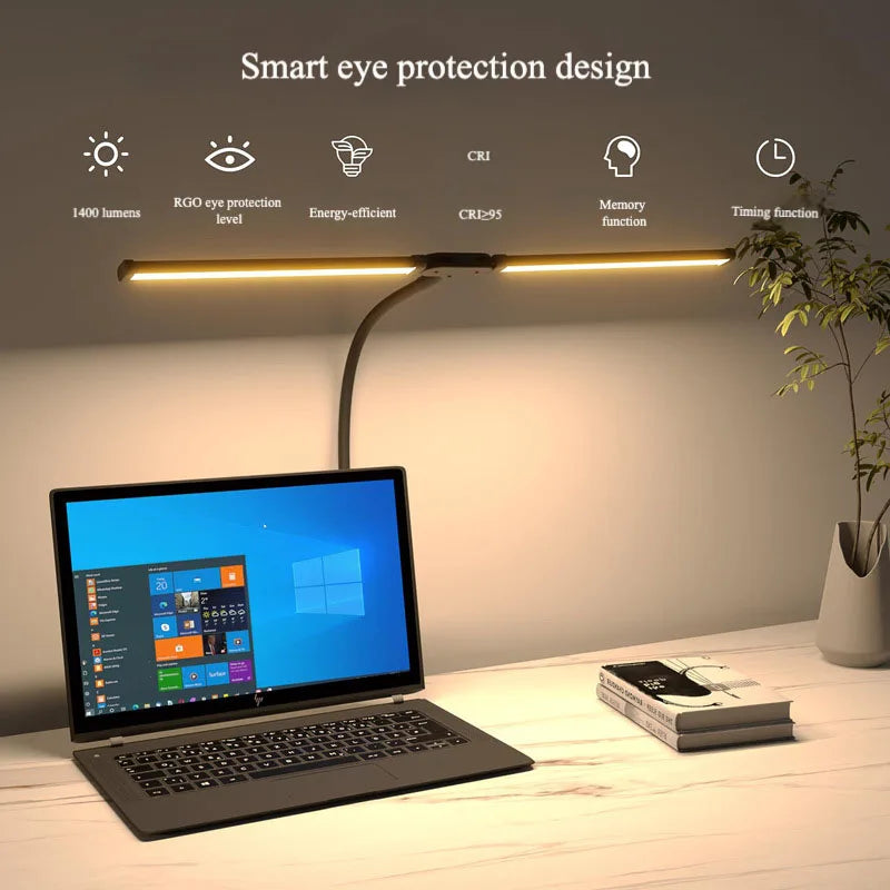 lampe led réglable double tête télécommande moderne gooseneck
