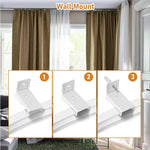 clips rideau poulies couvercle bout support mur vis fixation blanc moderne fonctionnel