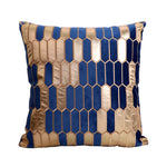 housse coussin velours géométrique doré moderne 30x50cm 45x45cm