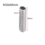 vis filetées argentées filetage régulier industriel 10 pièces M10 10mm 15mm 20mm 25mm 30mm