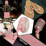 ruban strass décoratif adhésif vert noir violet blanc rose beige rouge classique 3d strass