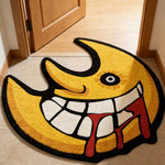 tapis dessin animé jaune noir souriant antidérapant polyester intérieur enfant salon chambre