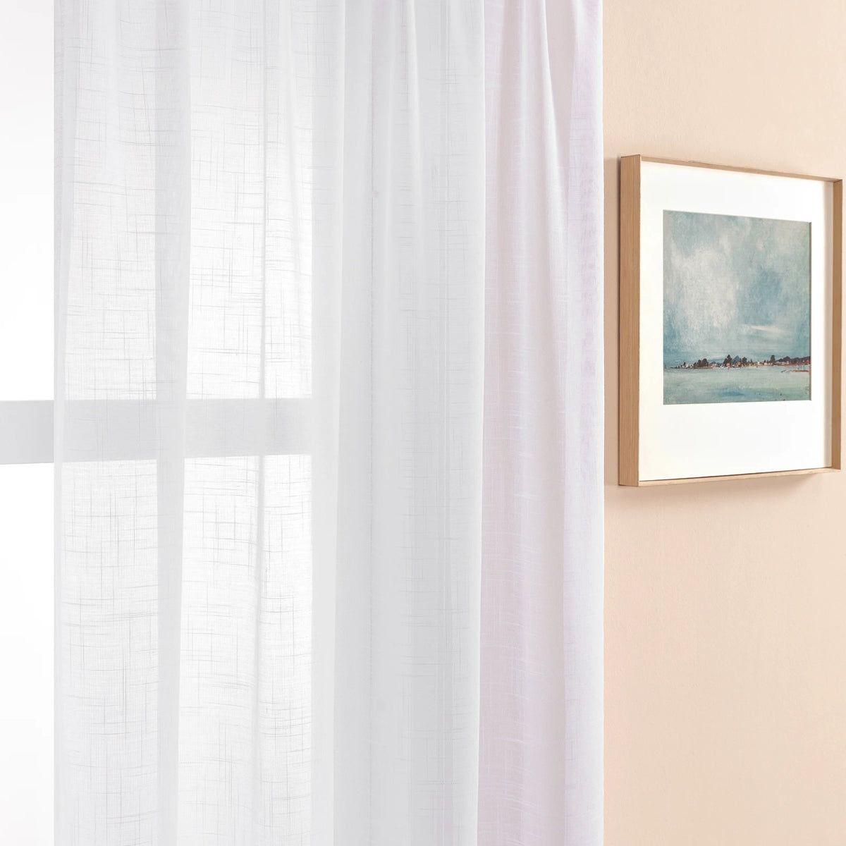 rideau moderne blanc semi transparent finement tissé fenêtre maison 132x160cm