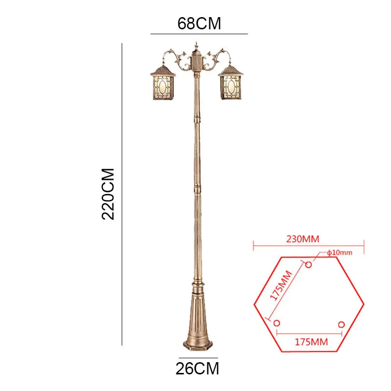 lampe rue dorée moderne motifs floraux élégants ip65 certifiée ans
