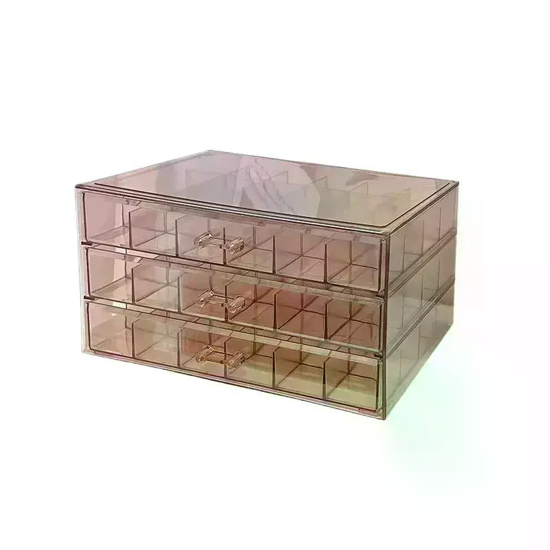 boîte rangement bijoux transparente moderne poignées 72 grilles grandes capacités