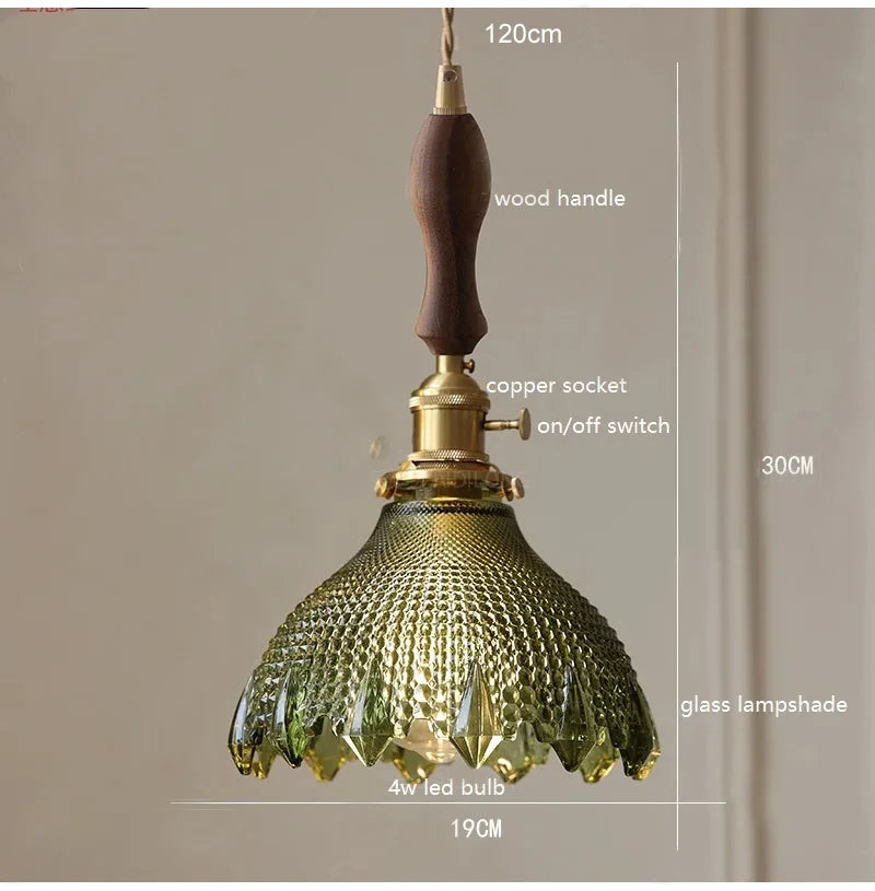 suspension lumineuse vintage vert doré motifs géométriques ampoules câbles chaînes métal