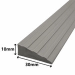tapis seuil adhésif pvc gris marron noir blanc rayures moderne 60cm