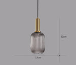 suspension lumineuse moderne vert rayures opacité câble noir chambre salon étude principal
