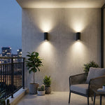 éclairage led applique murale moderne minimaliste noir gu10 extérieur résistante jardin villa