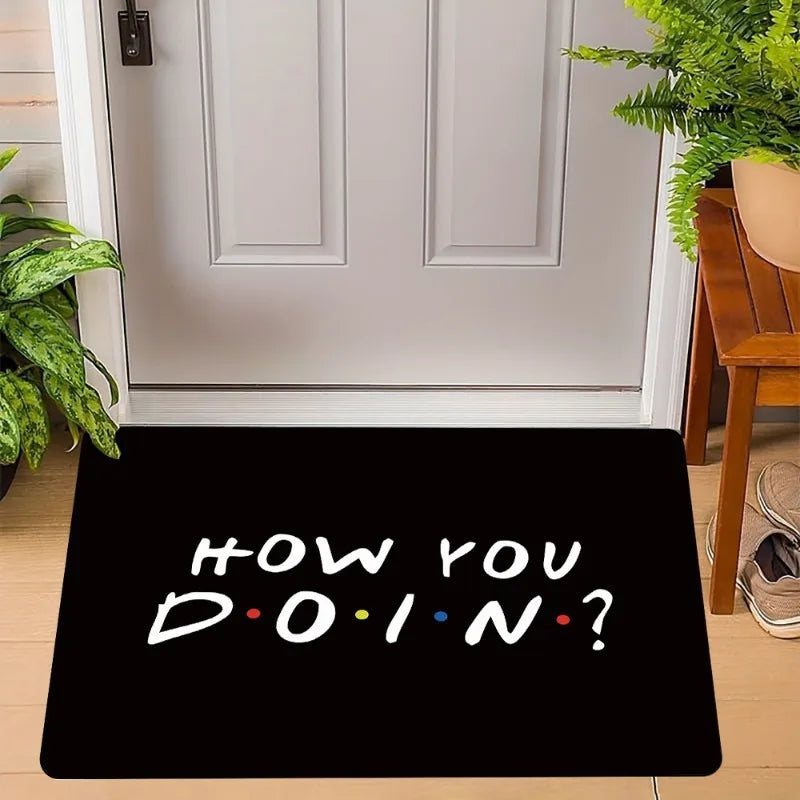 tapis sol moderne noir motifs graphiques anti dérapant facile nettoyage 30x50cm 40x60cm