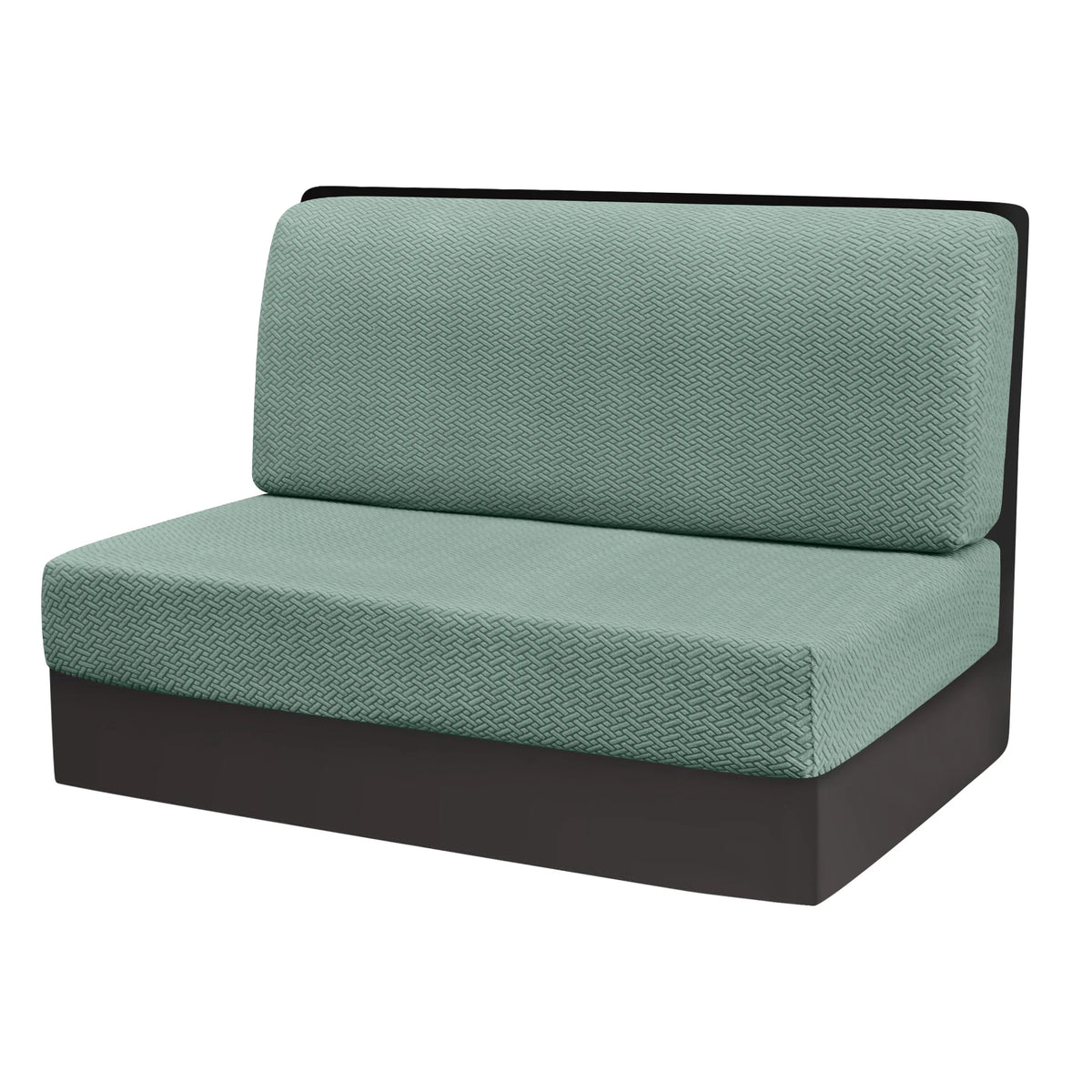 coussin banquette vert tissé motifs géométriques moderne housses extensibles polaire 100 polyestère