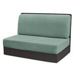 coussin banquette vert tissé motifs géométriques moderne housses extensibles polaire 100 polyestère