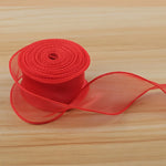 rubans polyester translucides moderne rouge rose beige vert bleu blanc 4cm enroulés decoration cadeaux