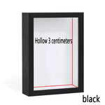 cadres photo profonds bois clair foncé verre transparent fleurs séchées tulipes rouge vintage minimaliste