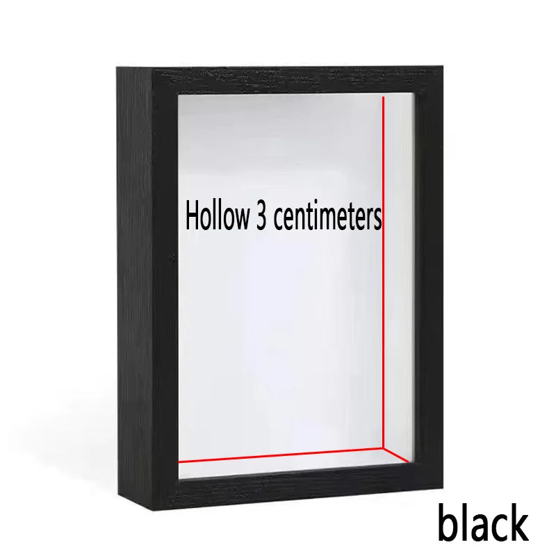 cadres photo profonds bois clair foncé verre transparent fleurs séchées tulipes rouge vintage minimaliste
