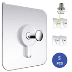 porte serviettes mural adhésif blanc moderne 5pcs 6cm 6cm plat lisse