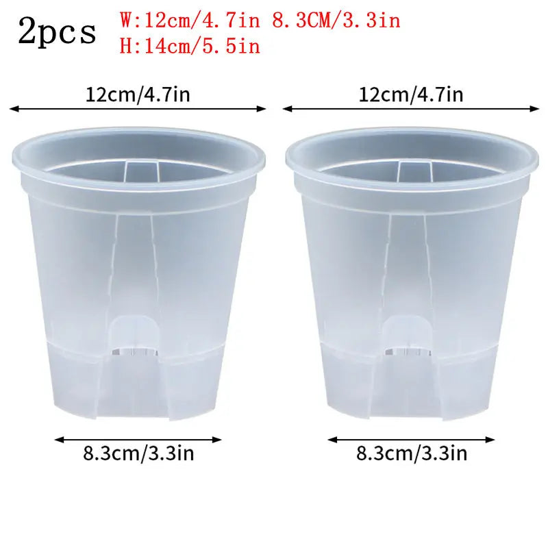 pots plantes transparents auto arrosants modernes ornementaux perforés diverse tailles