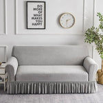 housse canapé jacquard polyestère vert gris moderne antidérapante extensible machine automne hiver