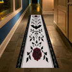 tapis gothique crâne roses moderne polypropylène polyester antidérapant salon chambre extérieur
