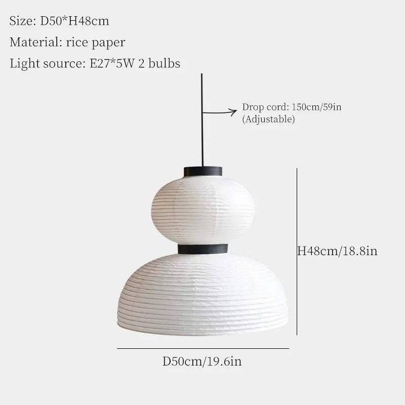 Suspension lumineuse moderne papier blanc rayures horizontales opaques 249 2000 lumens 90 260V