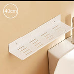 étagère murale noire adhésive aluminium moderne salle bain 20cm 30cm 40cm 50cm cosmétiques brosses