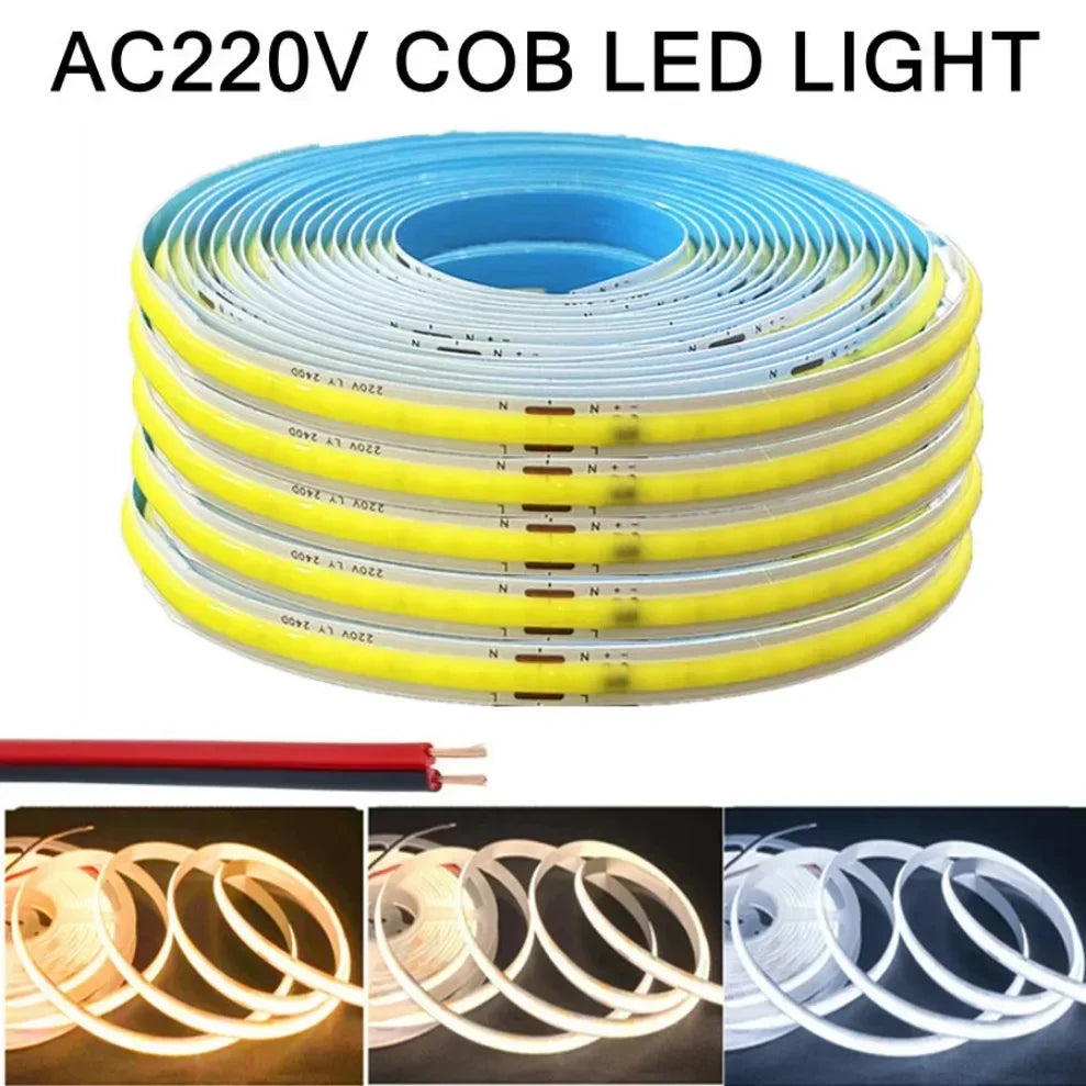 ruban led lisse blanc moderne adhésif 240leds 220v 3000k 4000k 6000k