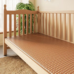 tapis sol moderne tissé géométrique beige marron foncé 50cm 130cm 56cm 100cm 60cm 120cm