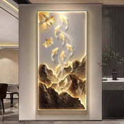 Applique murale LED en cristal pour salon et entrée - Décoration murale poisson suspendu