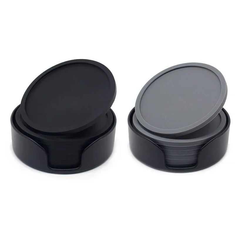 sous verres silicone respectueux environnement noir modernes 10 cm pack pièces