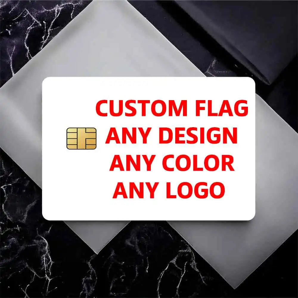 protège cartes personnalisables adhésifs blancs moderne texte logo cartes bancaires couleurs tùy chỉnh