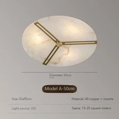 plafonnier moderne marbre blanc doré fer lumiere led facile chambre salon cuisine
