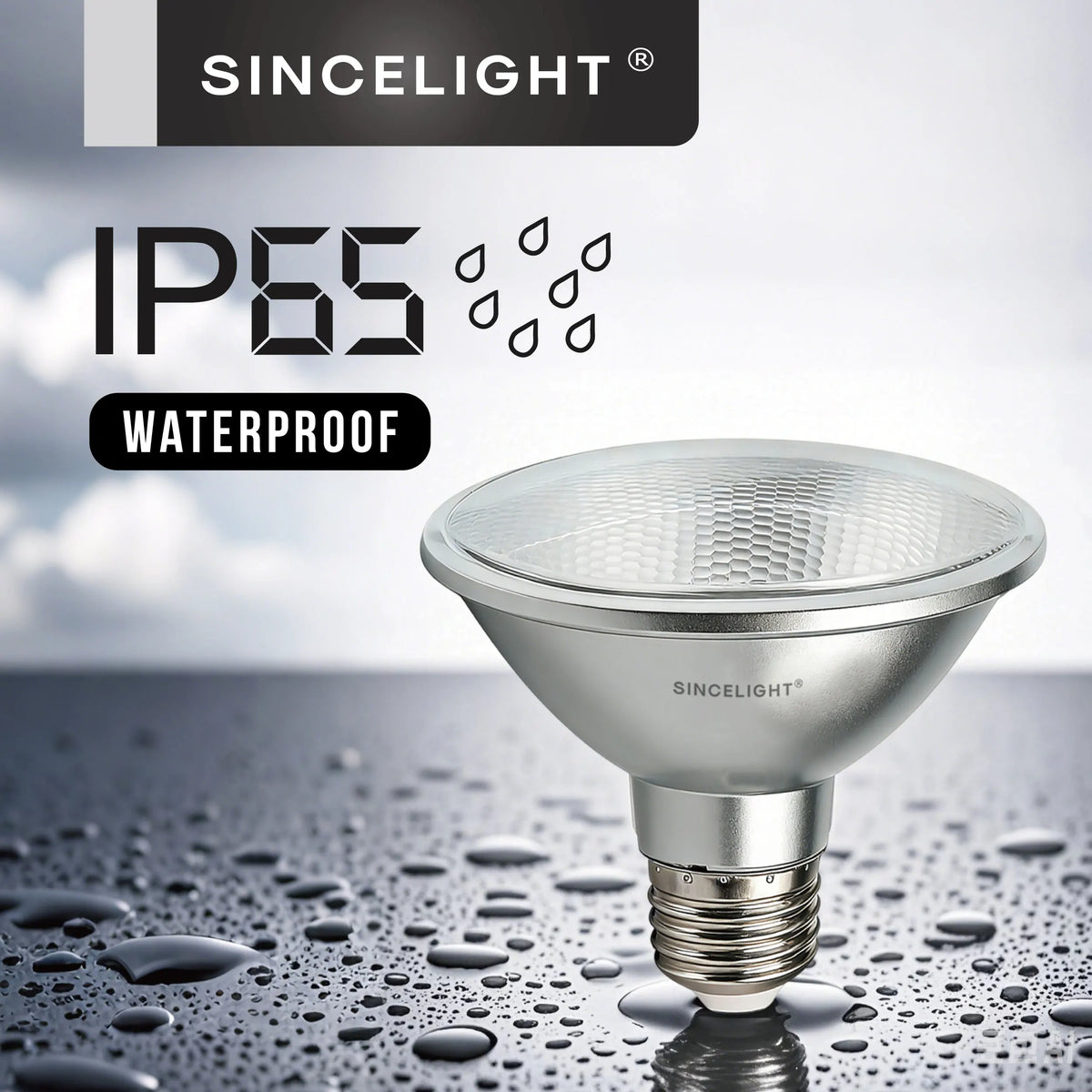 Ampoule LED PAR30s 10W E27 6000K grille hexagonale moderne 850 lumens 15000h