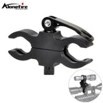 support pince double anneau noir serrage vis industriel utilitaire montée lampe poche fixe robuste
