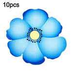 sticker mural décoratif moderne fleurs stylisées pavot tournesol rouge bleu orange jaune
