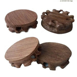 support bijoux bois artisanal marron clair foncé motifs sculptés rusticité