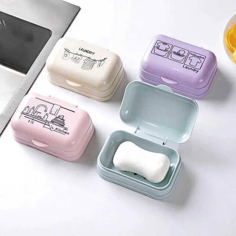 support savon couvercle violet rose bleu clair beige laundry kitchen moderne minimaliste