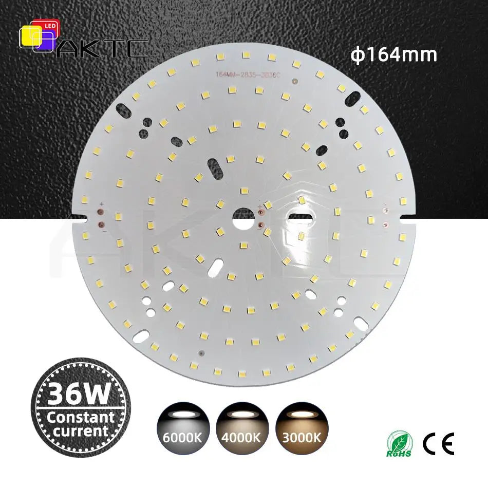 source lumineuse led argentée moderne 36w 120° cci 300ma 108 115v smd2835