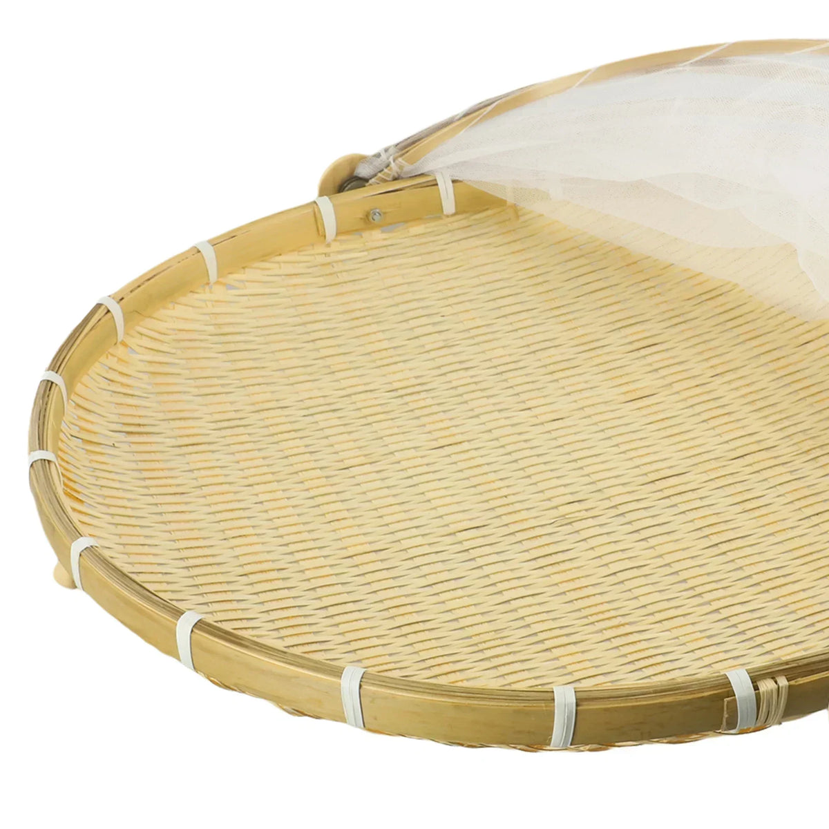 panier tissé bambou anti poussière fruits légumes anti moustiques toile protection beige clair traditionnel
