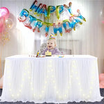 jupe table rose vert pastel bleu pastel rayures horizontales velcro festive