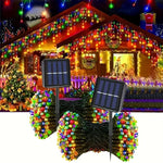 guirlande lumineuse solaire 30m multicolore modes ip67 moderne extérieur festive