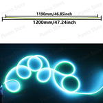 Ruban led flexible multicolore ondulé 1200mm clips fixation modernes