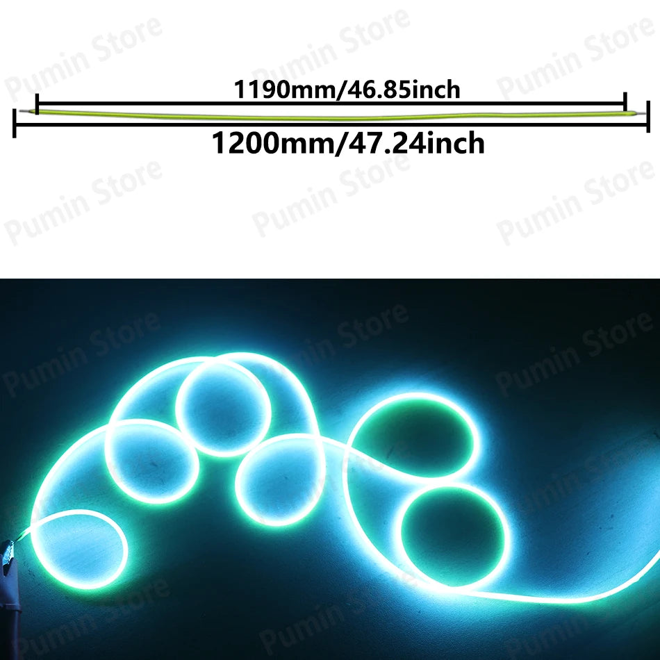 Ruban led flexible multicolore ondulé 1200mm clips fixation modernes