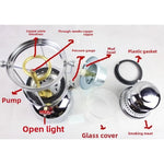 lampe essence portable camping extérieur pêche incandescente verre transparent classique argenté outils plein air