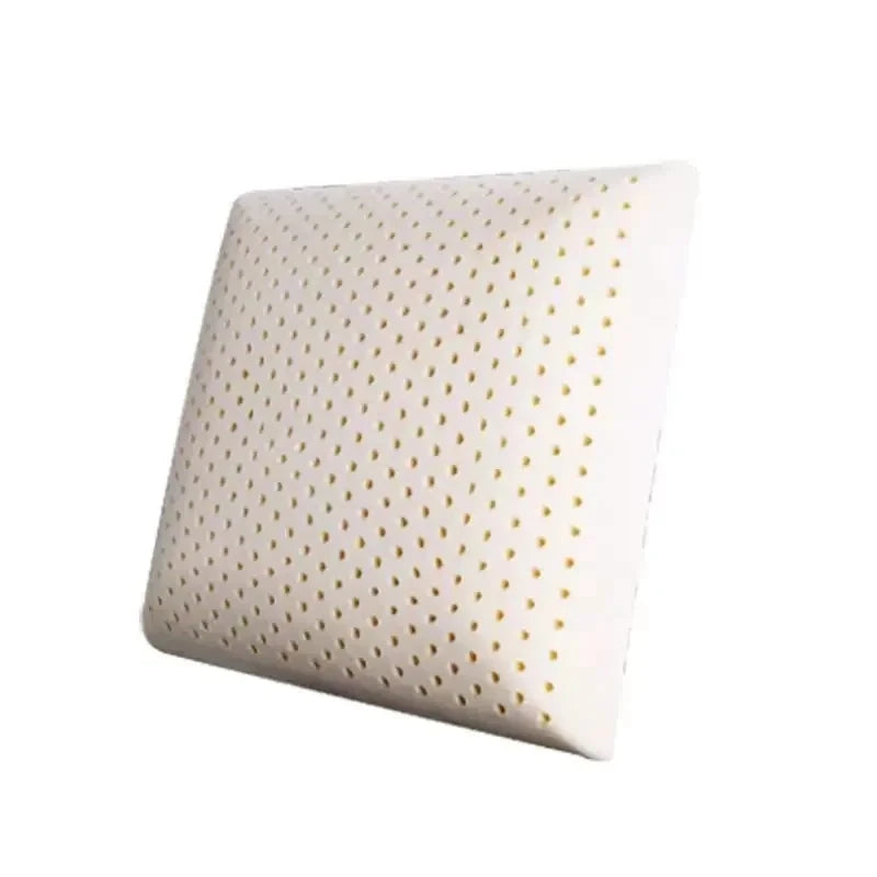 coussin latex naturel polyester blanc perforé contemporain 40x40 40x60 45x45