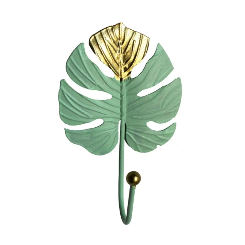 porte clés feuilles dorées moderne vert ornemental décoration chambre vert doré
