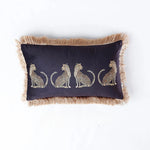 coussin imprimé léopard doré moderne adhésif tassel velours polyester carré decoration 45x45cm 30x50cm